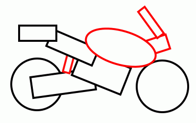 как нарисовать отоцикл - шаг 3