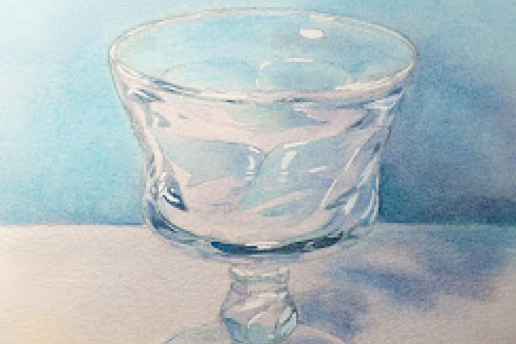 Как нарисовать стакан и другие прозрачные предметы акварелью