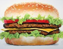 как нарисовать реалистичный гамбургер