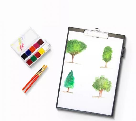 Как рисовать деревья акварелью - часть 2