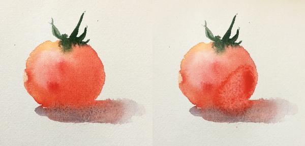 помидоры акварелью