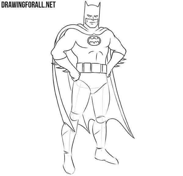 как легко нарисовать Бэтмена - шаг 8