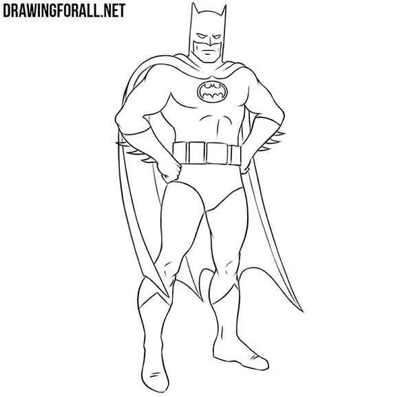 как легко нарисовать Бэтмена - шаг 9