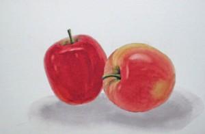 Как нарисовать яблоко акварелью - шаг 13