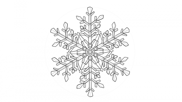 как нарисовать фрактальную снежинку - шаг 5