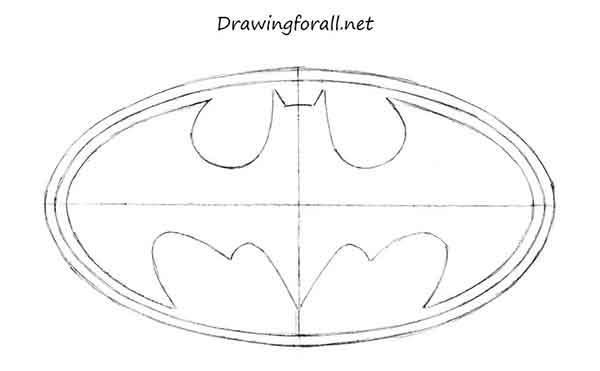 как нарисовать логотип бэтмена - шаг 6