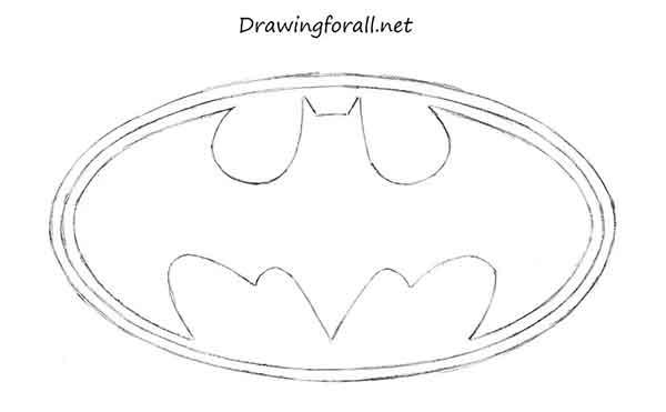 как нарисовать логотип бэтмена - шаг 7