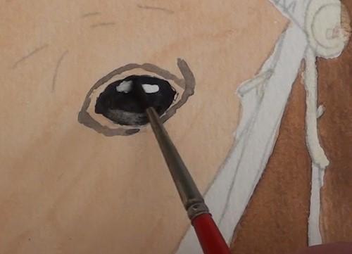 Рисуем портрет лошади акварелью - шаг 9