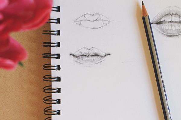 Рисуем рот с расслабленными губами - шаг 3