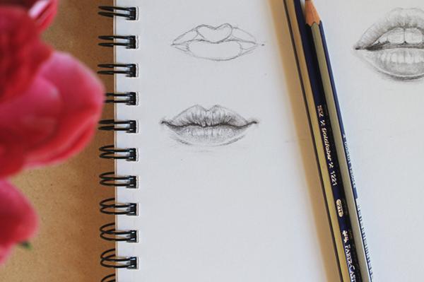 Рисуем рот с расслабленными губами - шаг 4