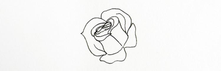 Рисуем розу ручками Sakura - шаг 4