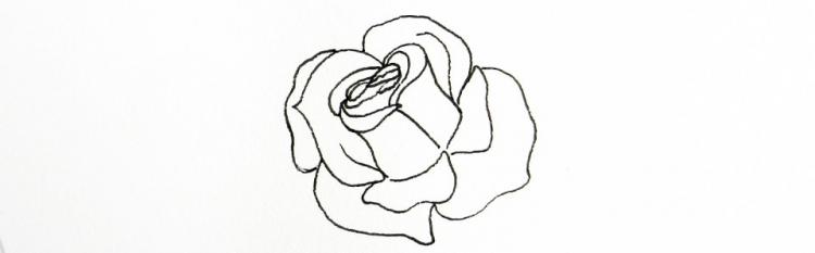 Рисуем розу ручками Sakura - шаг 5