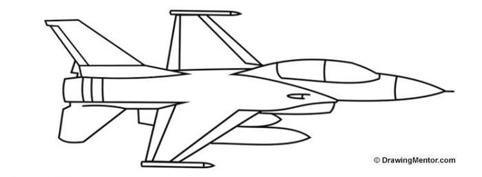 как нарисовать самолет - шаг 6