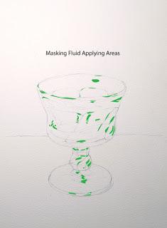 Рисуем стакан акварелью - шаг 3