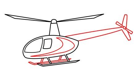 как нарисовать вертолет для детей, шаг 6