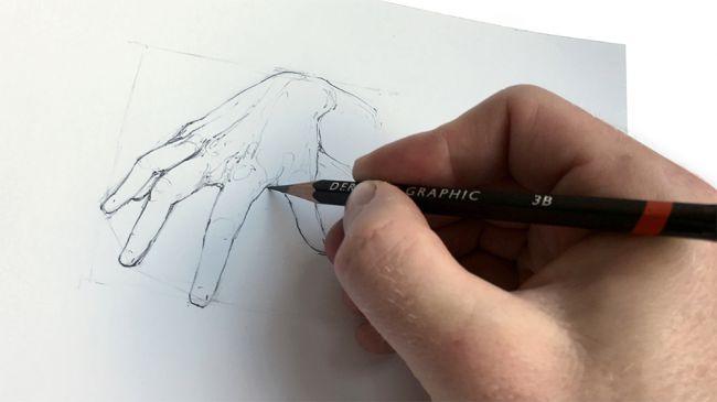 Учимся рисовать руки карандашом - шаг 10