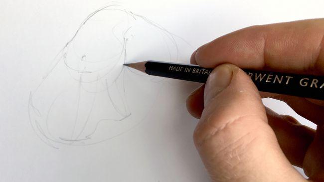 Учимся рисовать руки карандашом - шаг 3