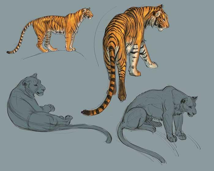 Рисование тигра