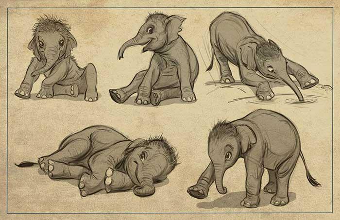 Как рисовать слона