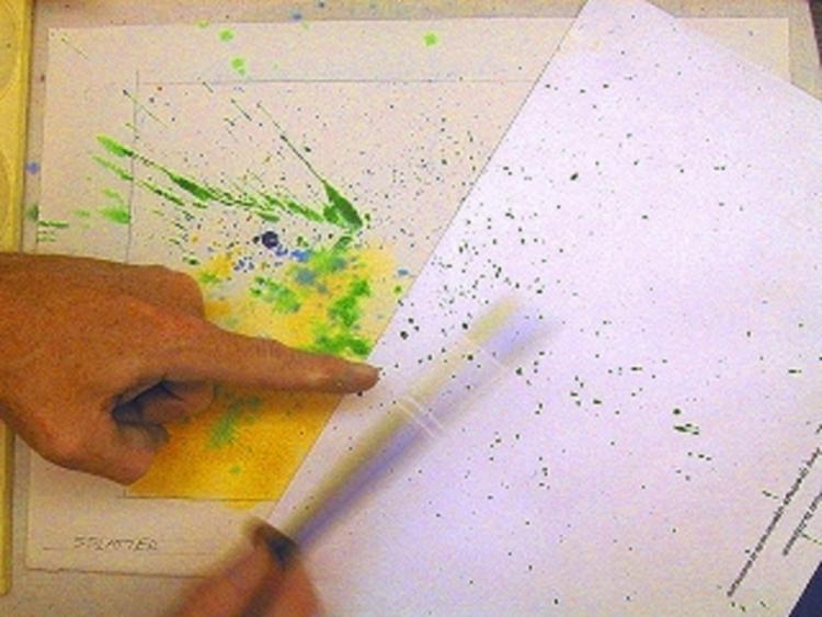 Набрызгивание и распыление краски в акварельной живописи - шаг 2