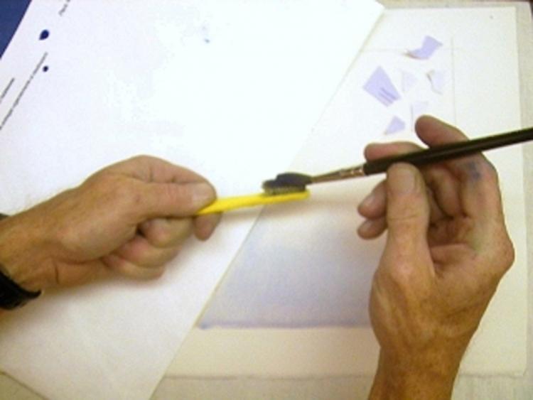 Набрызгивание и распыление краски в акварельной живописи - шаг 4