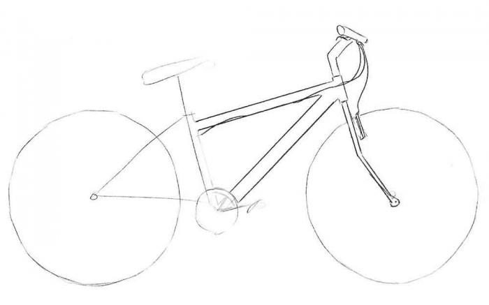 рисование велосипеда - шаг 3