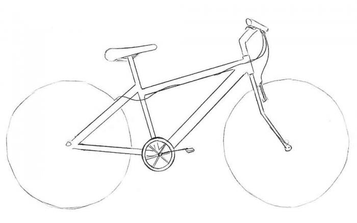 рисование велосипеда - шаг 4