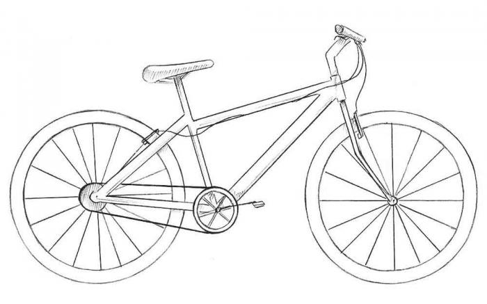 рисование велосипеда - шаг 5