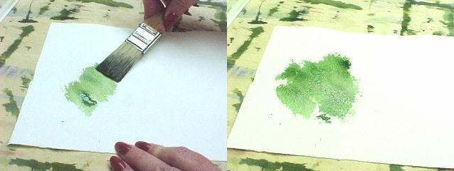 Рисуем ветвистые деревья акварелью с помощью бумажного полотенца - шаг 1