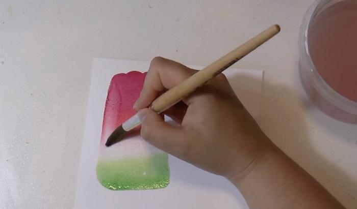 Рисуем фруктовое мороженое акварелью - шаг 10