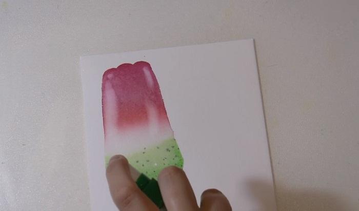 Рисуем фруктовое мороженое акварелью - шаг 12