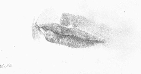 Рисуем губы карандашом - шаг 6