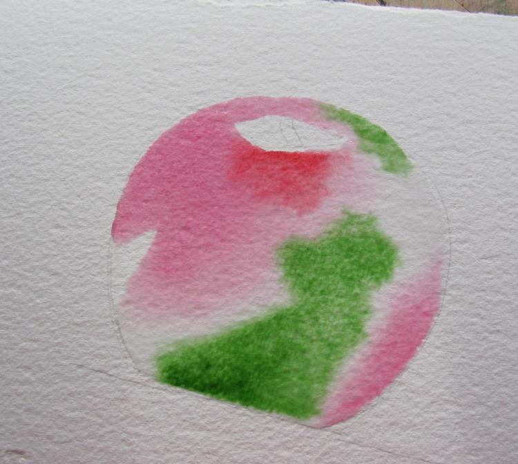 Рисуем натюрморт с яблоками акварелью - шаг 5