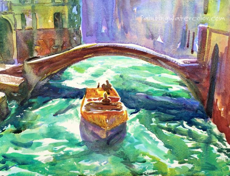 Рисуем венецианскую лодку - шаг 7
