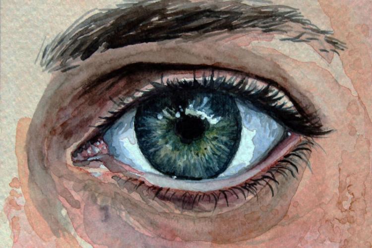 Как нарисовать глаза акварелью