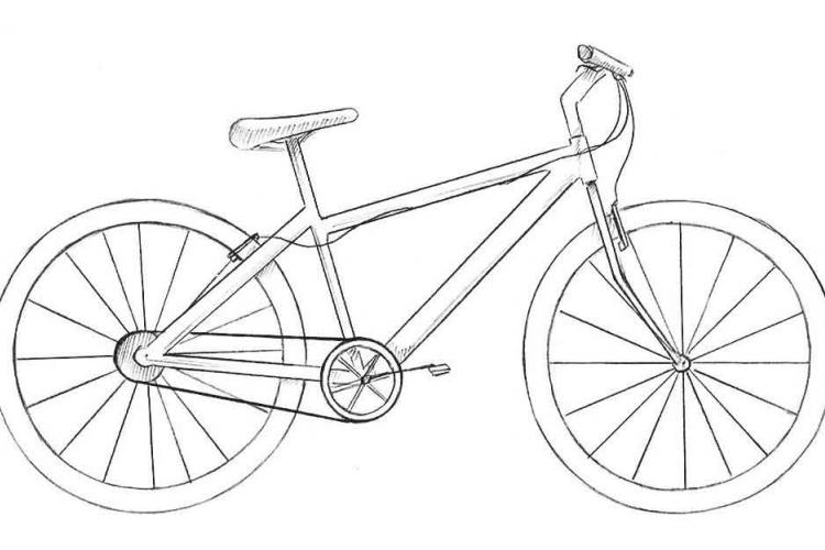 как нарисовать велосипед
