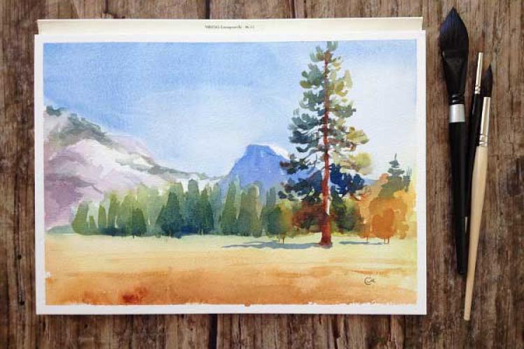 Как нарисовать горы: лёгкий поэтапный мастер-класс и картинки для срисовки начинающим и детям