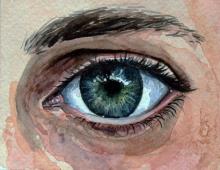 Как нарисовать глаза акварелью