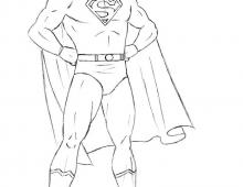 Как нарисовать супермена