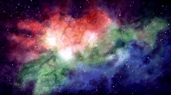 Рисуем абстрактную туманность в Галактике