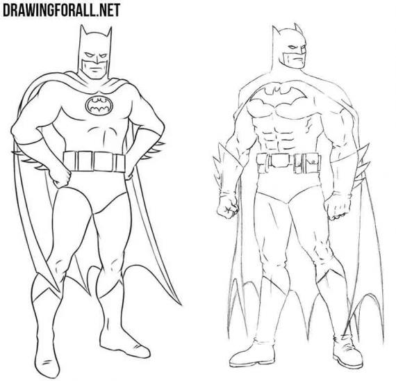 как нарисовать персонажей вселенной бэтмена